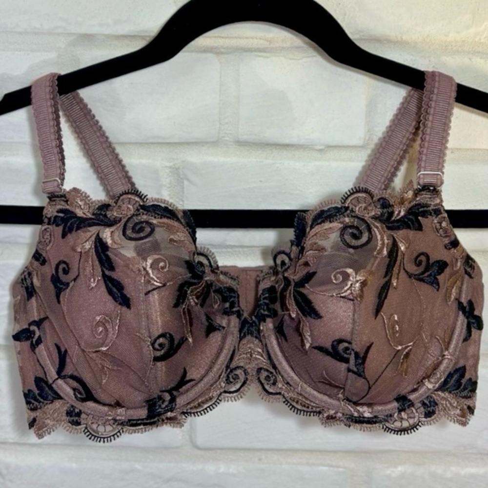 NWT Soma Sensuous Lace Lined Balconet Underwire Bra 34 C Mochaccino #0154